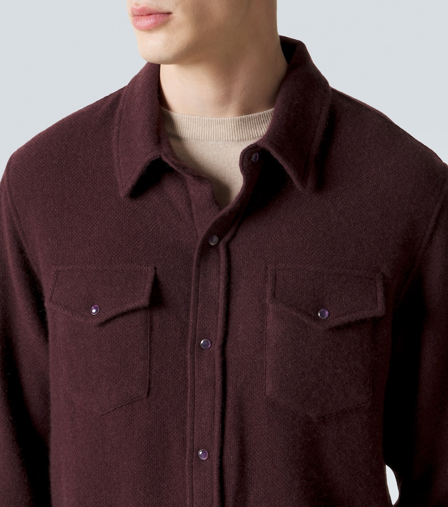  God's True Cashmere God's True Cashmere Hemd Claret Aus Kaschmir Mit Amethyst 