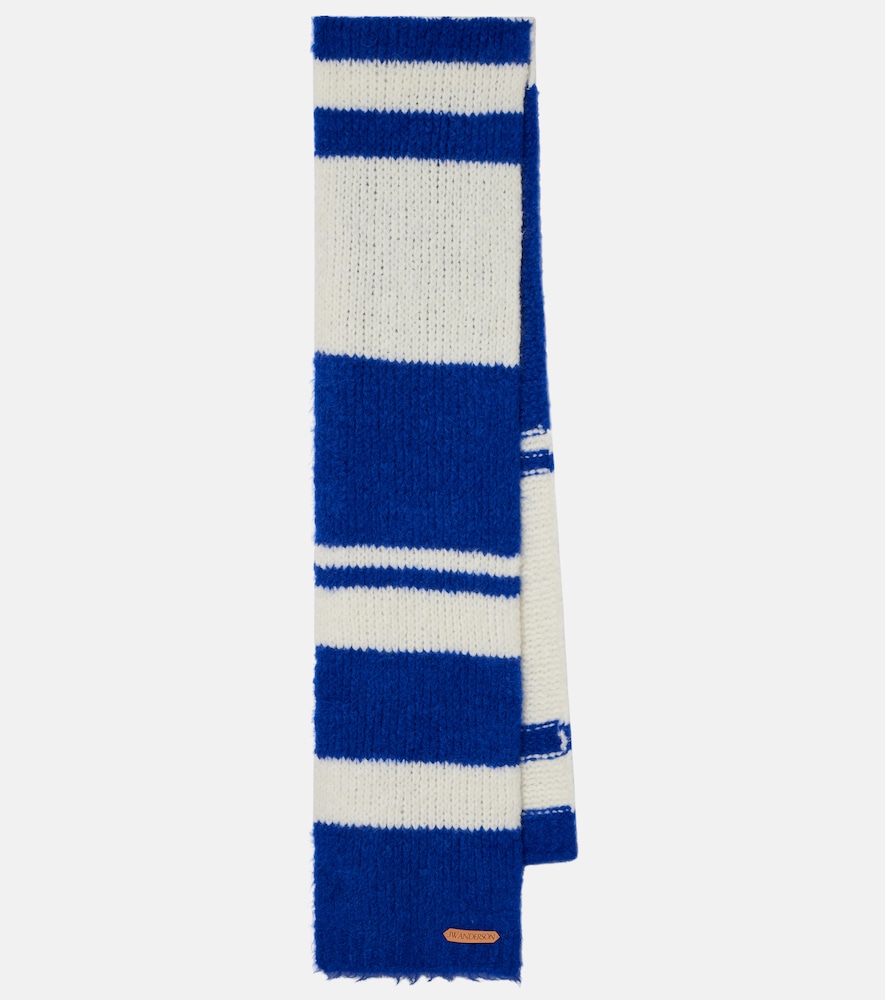 JW Anderson Striped alpaca-blend scarf