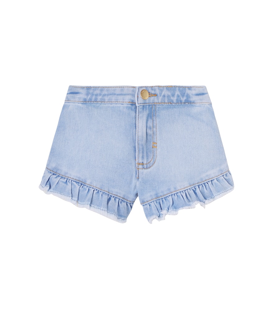 Shorts di jeans Agnetha con volant