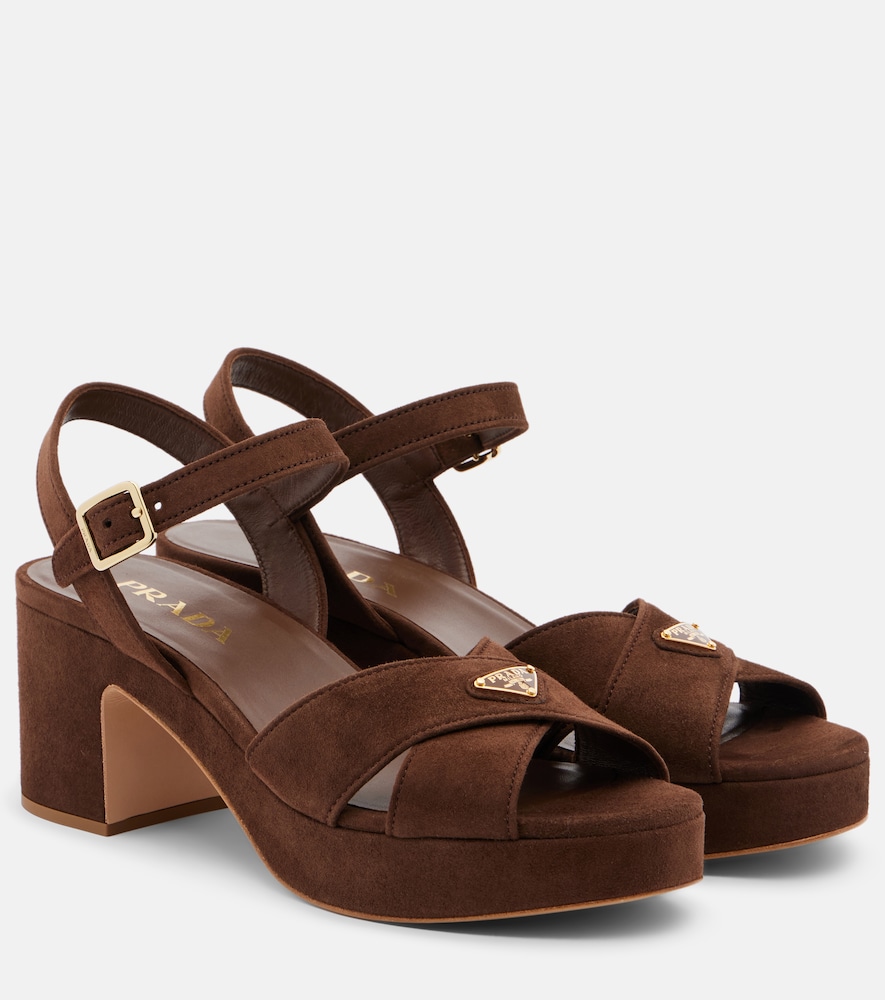 Prada Suede platform sandals