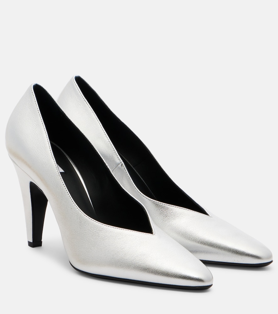 Alaia Alaïa Metallic leather pumps