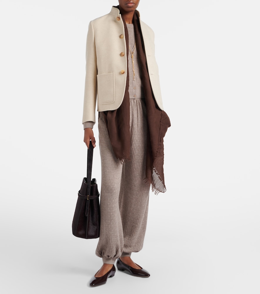 Loro Piana Cashmere and silk tapered pants