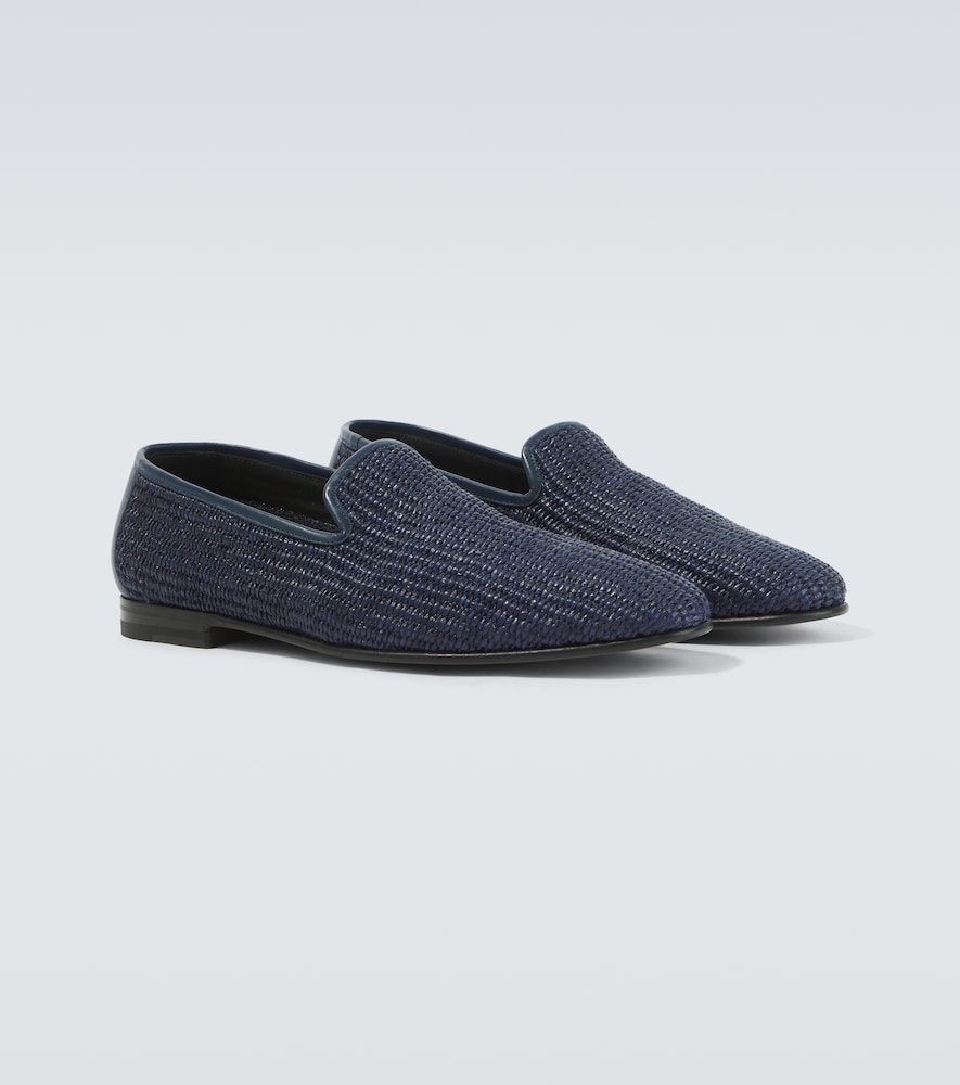 Loafers Mario aus Raffiabast mit Leder