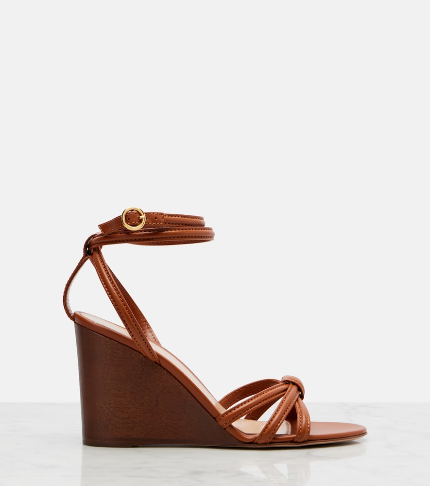 Leather Wedge Sandals