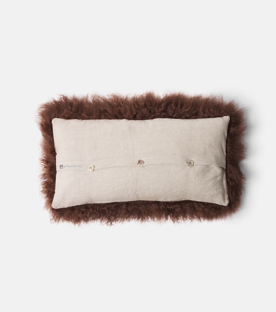  Maison De Vacances Maison De Vacances Shearling And Linen Cushion 