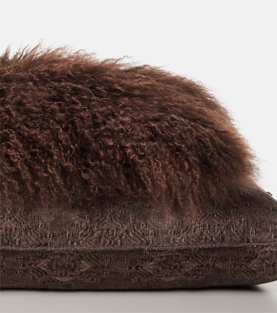  Maison De Vacances Maison De Vacances Shearling And Linen Cushion 