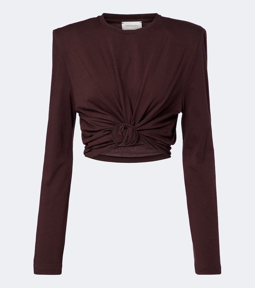 Cropped-Top aus Jersey aus einem Baumwollgemisch