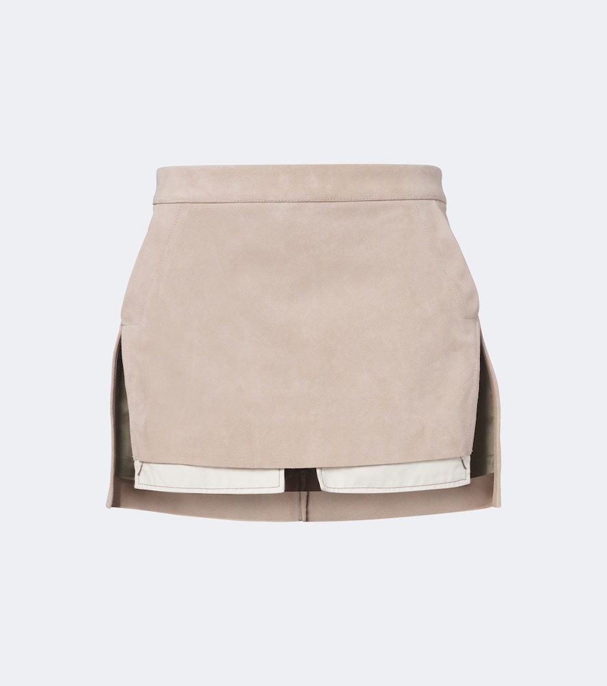 Fog Suede Miniskirt
