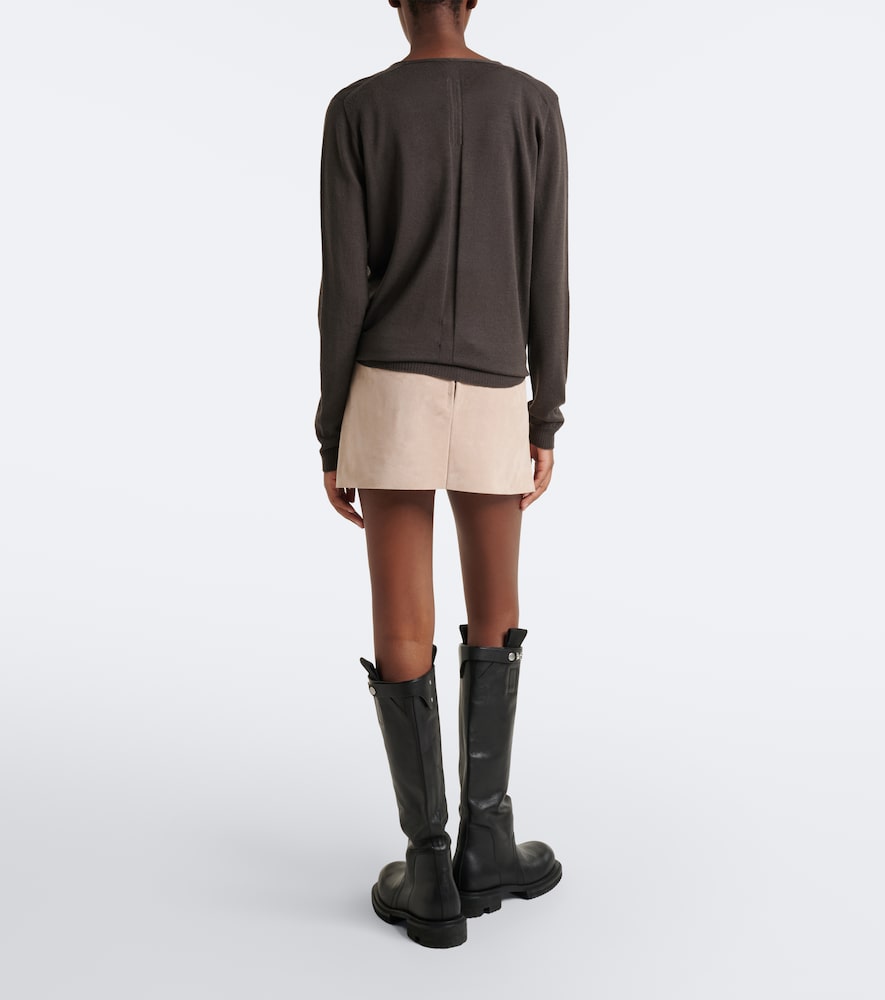 Fog Suede Miniskirt
