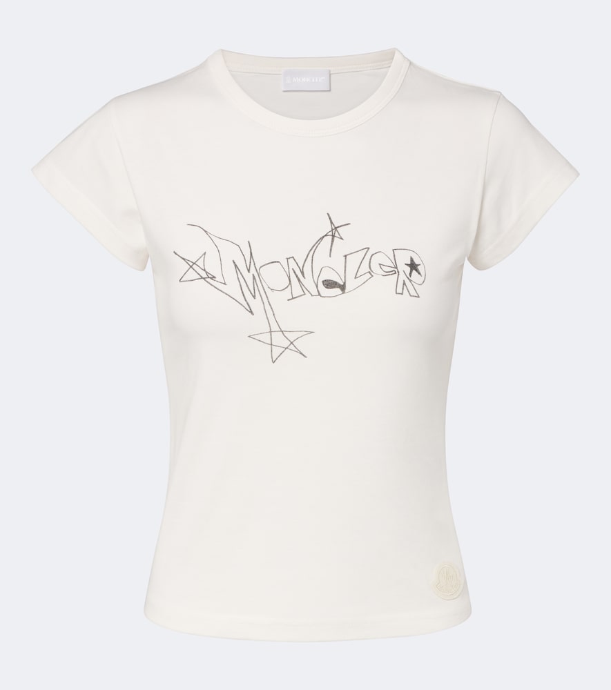 Moncler T-shirt en coton imprim 280€