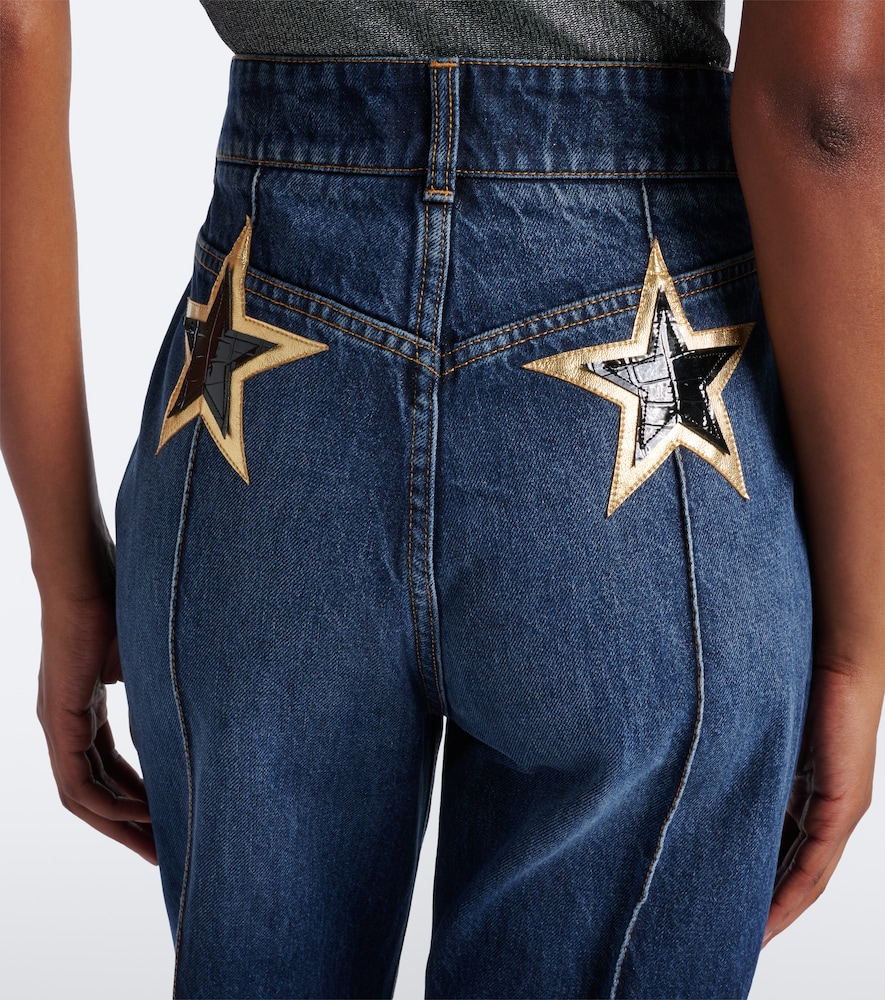 Dolce&Gabbana Faded Patch-Appliqué Flared Jeans