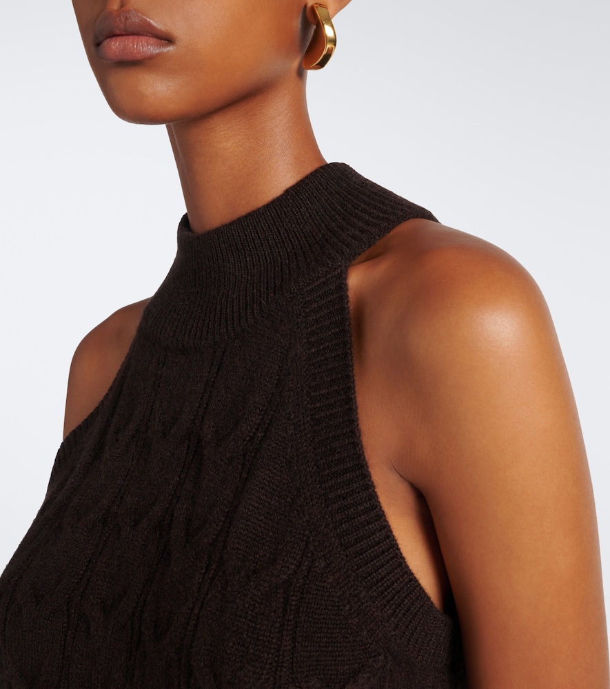 Serafine Cable-Knit Cashmere Top