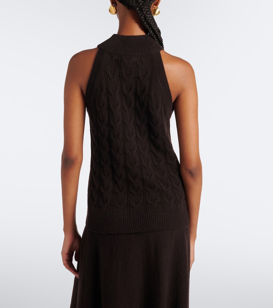 Serafine Cable-Knit Cashmere Top