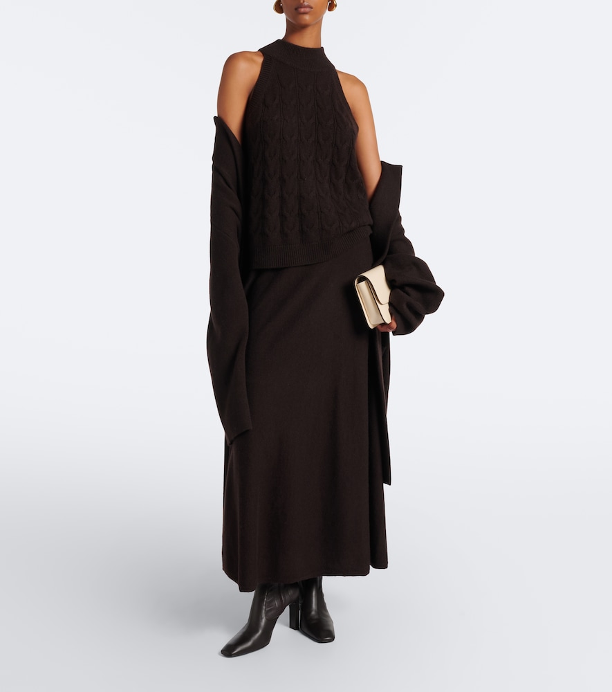 Serafine Cable-Knit Cashmere Top