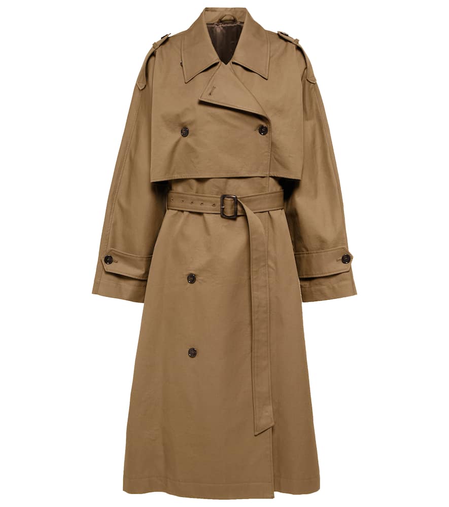 Totême Organic-cotton Gabardine Trench Coat In Pistachio | ModeSens