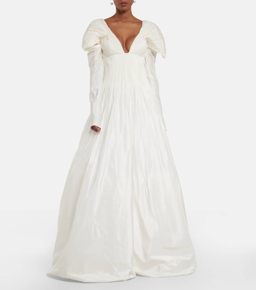 Shop Danielle Frankel Bridal Tabitha Silk Gown In Ivory