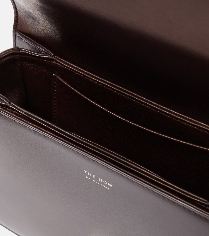 The Row Sofia 8.75 Leather Shoulder Bag In Dark Brown