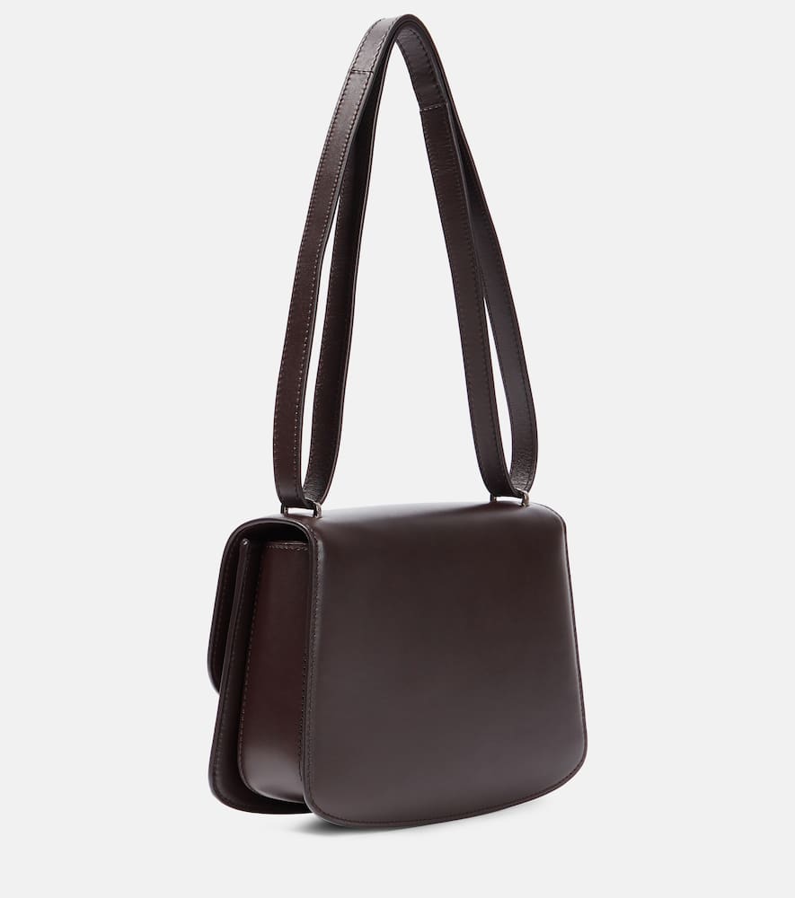 The Row Sofia 8.75 Leather Shoulder Bag In Dark Brown