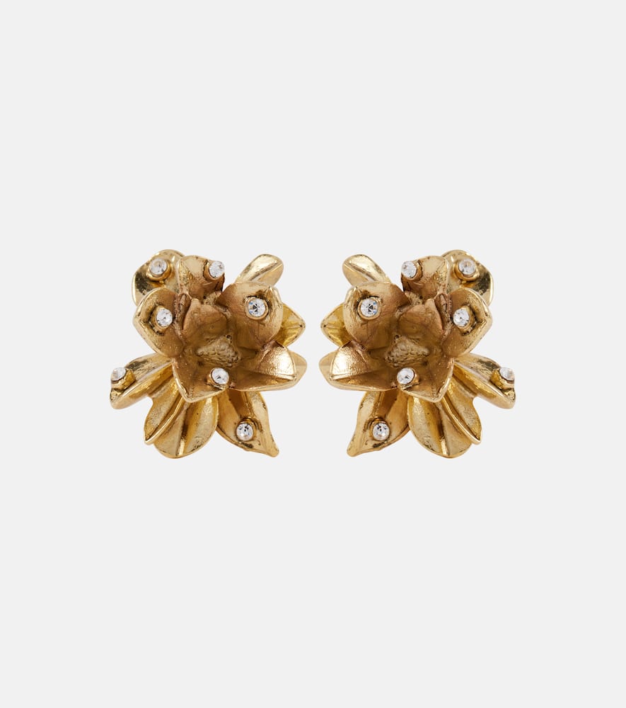 Oscar de la Renta Flower embellished stud earrings