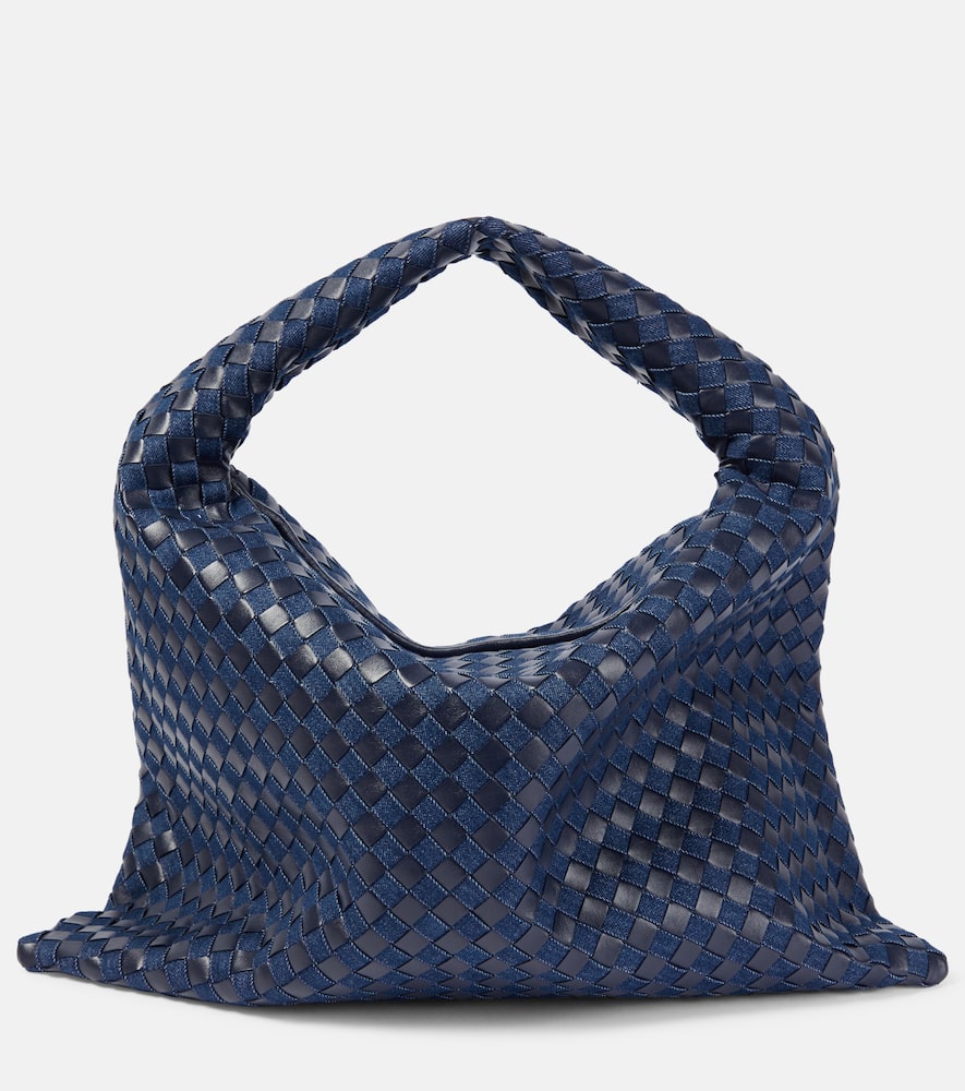 Bottega Veneta Hop Large denim and leather tote bag