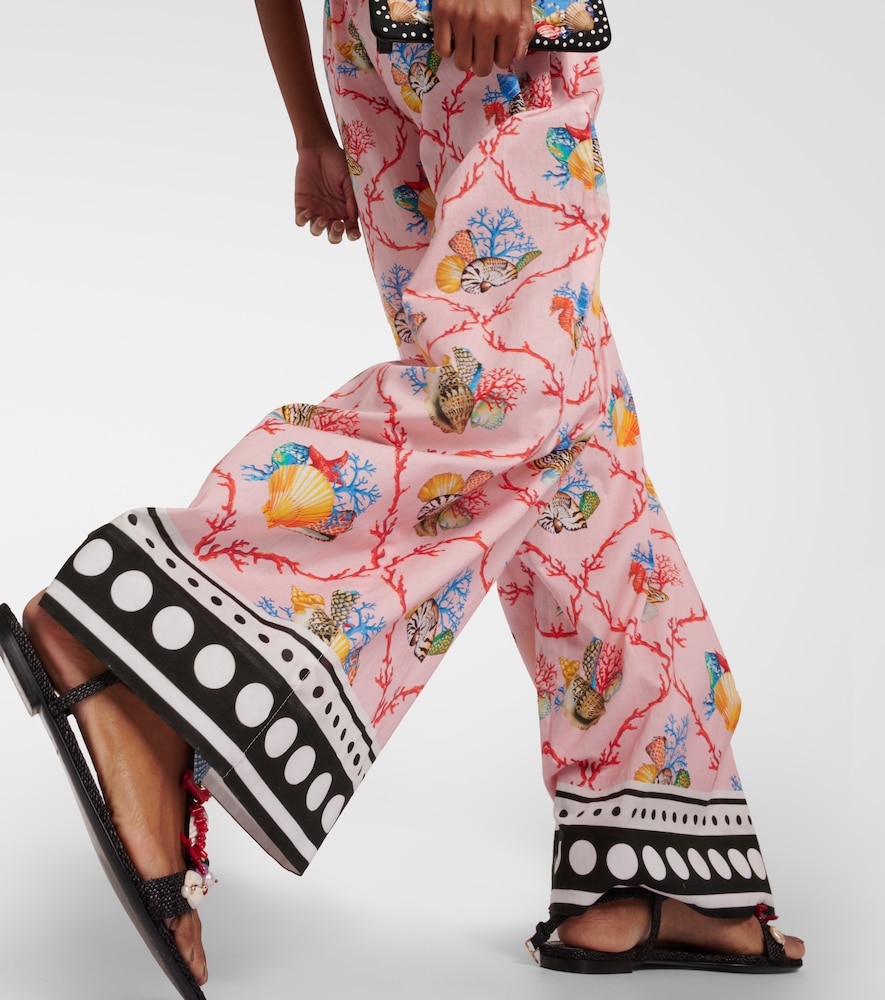  Dolce&gabbana Dolce&gabbana Capri Printed Cotton Palazzo Pants 