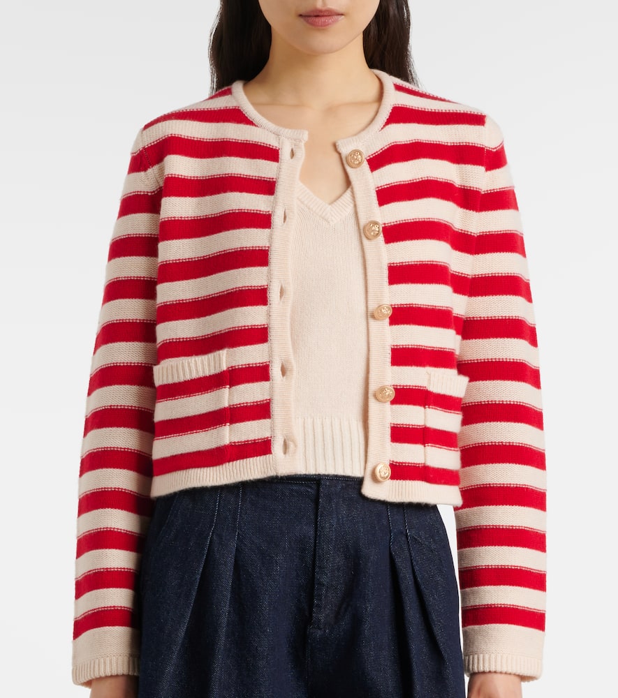 Jardin Des Orangers Wool And Cashmere Cardigan In White
