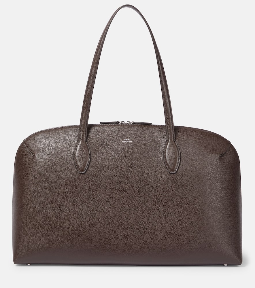 Leather tote bag