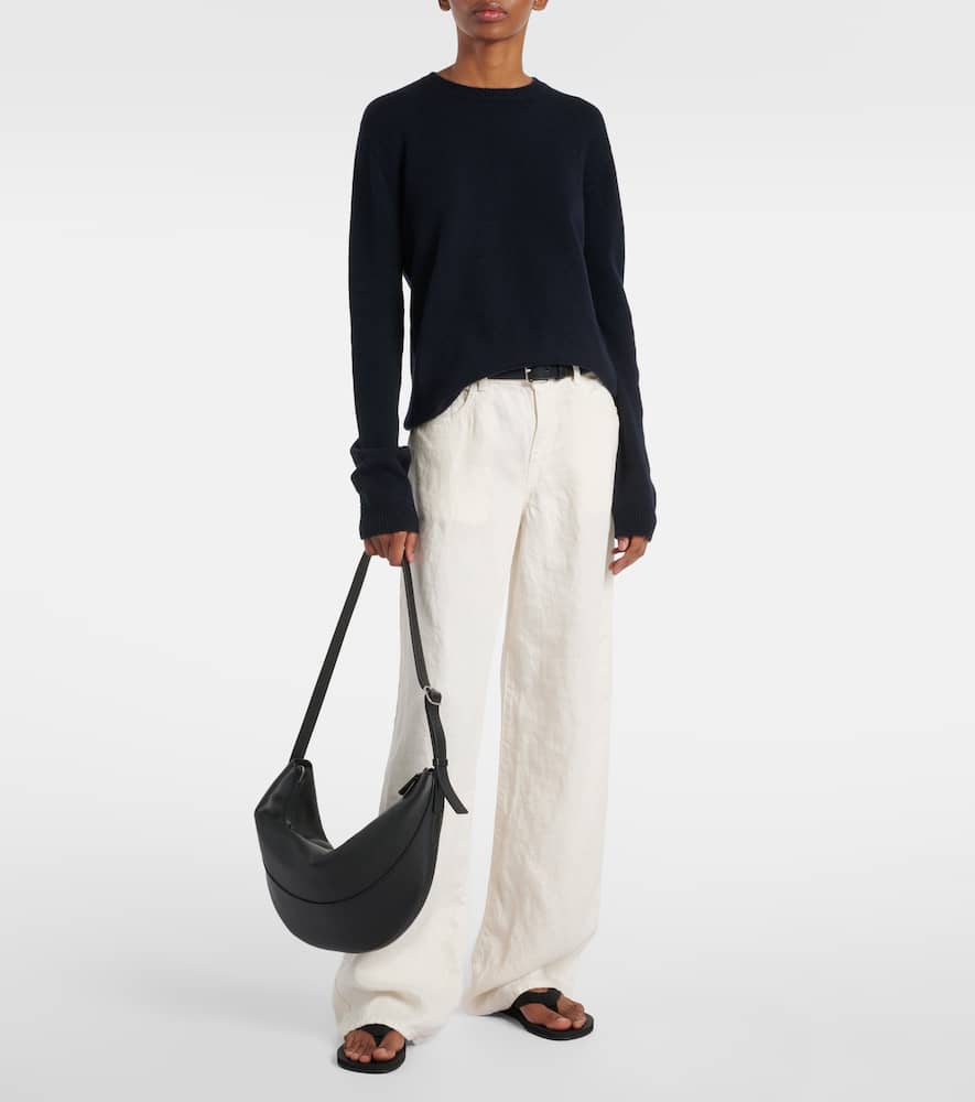 The Row Lambeth Cashmere Turtleneck Sweater In Blue