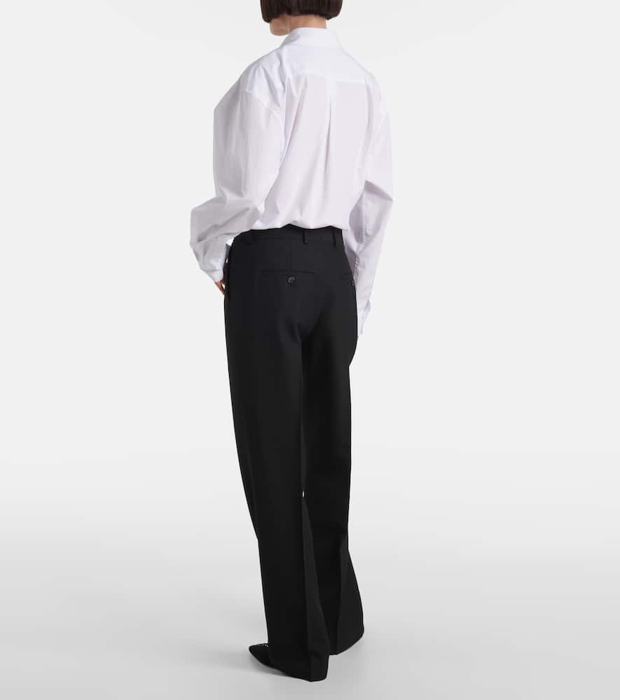 Totême Mid-rise Straight Pants In Black