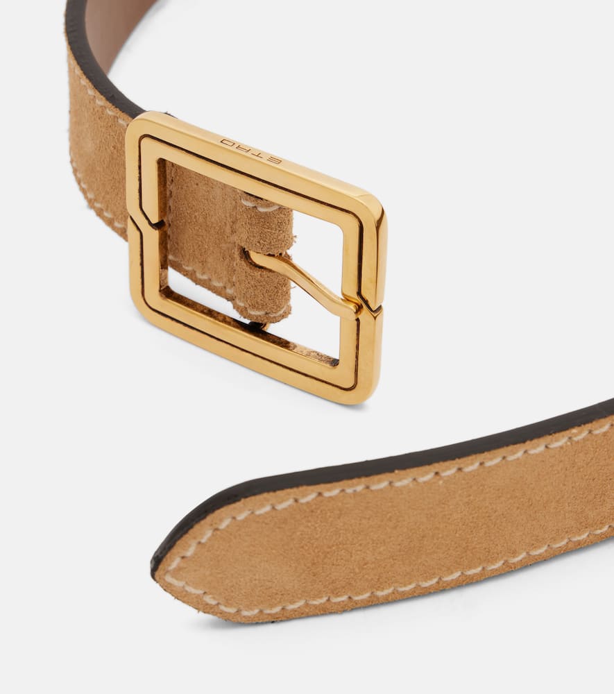 Etro Suede Belt In Gold
