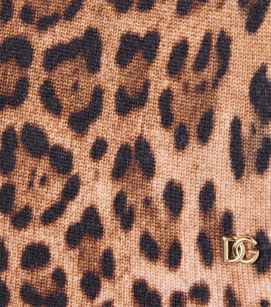 Dolce & Gabbana Leopard-print Virgin Wool Shorts In Animal Print