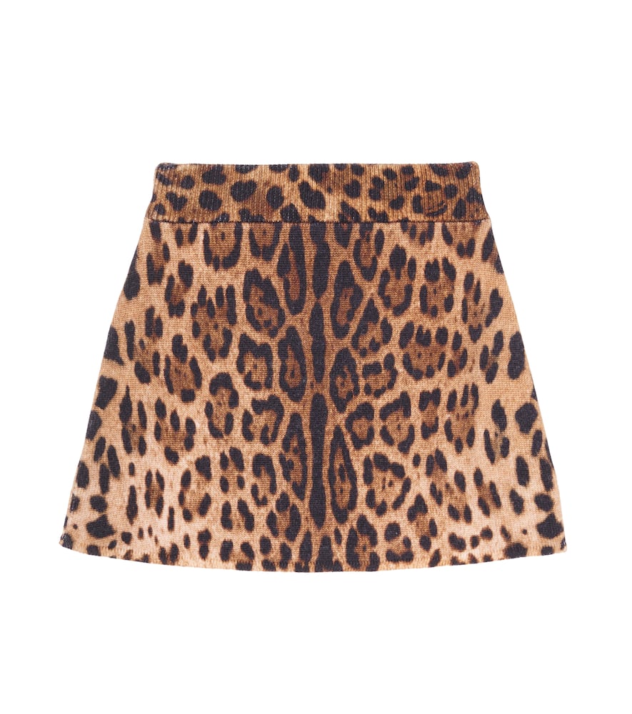 Dolce & Gabbana Leopard-print Virgin Wool Shorts In Animal Print