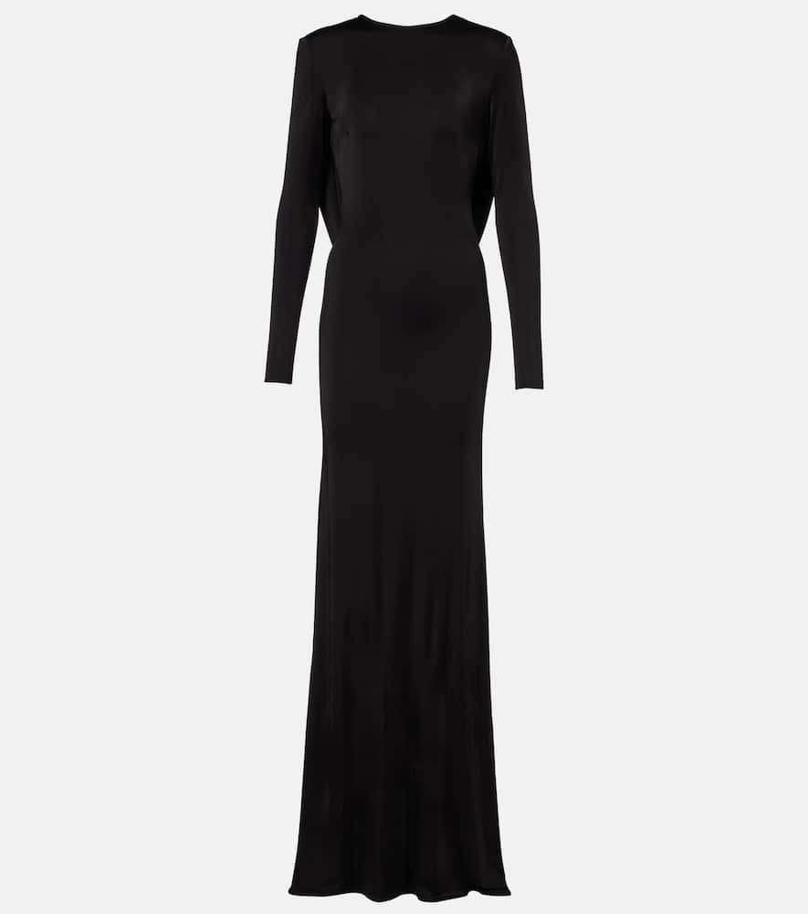 Roisin draped open-back gown