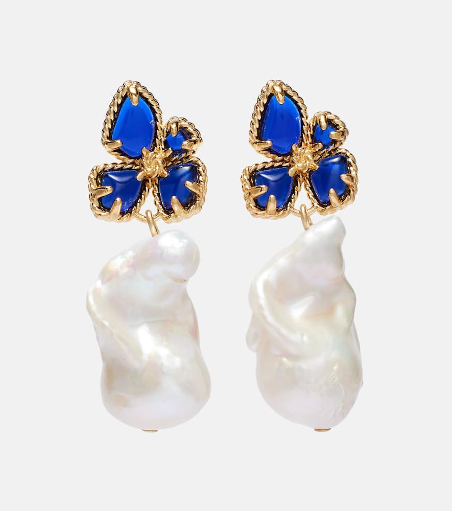Zimmermann Bloom Baroque Pearl Drop Earrings In Multi
