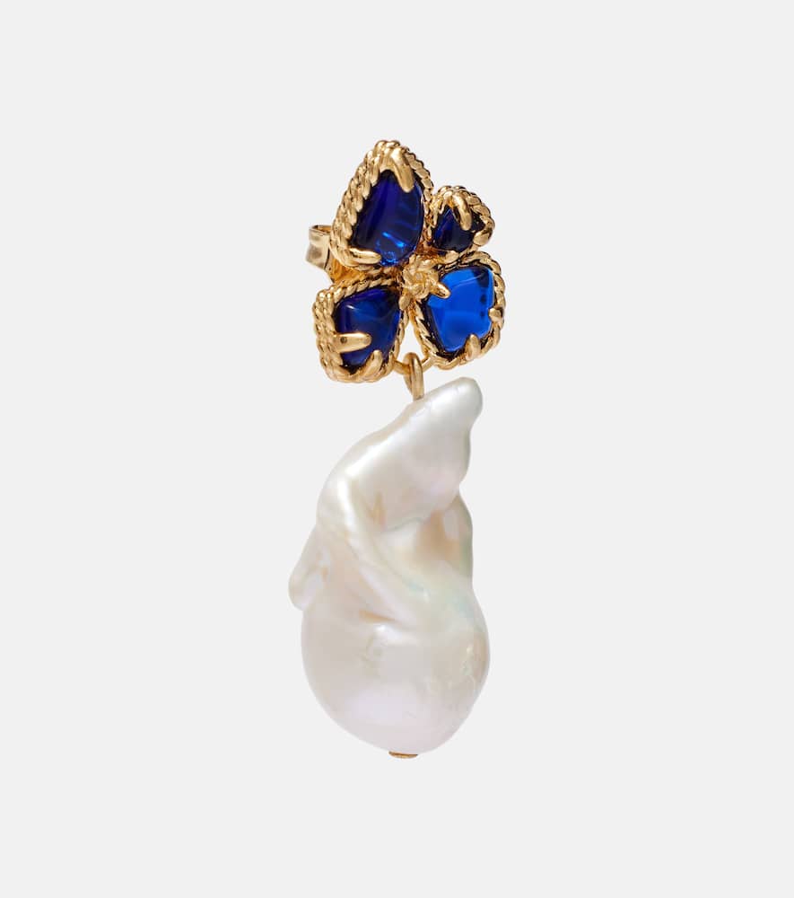 Zimmermann Bloom Baroque Pearl Drop Earrings In Metallic