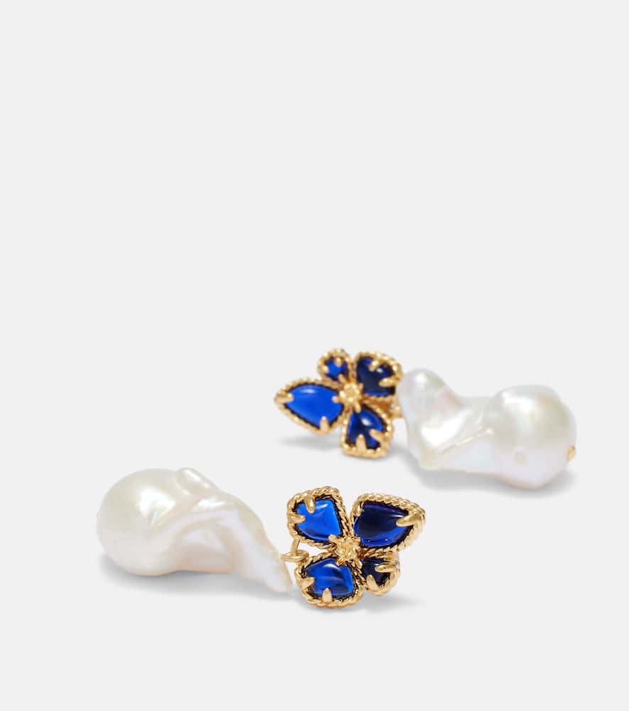 Zimmermann Bloom Baroque Pearl Drop Earrings In Metallic
