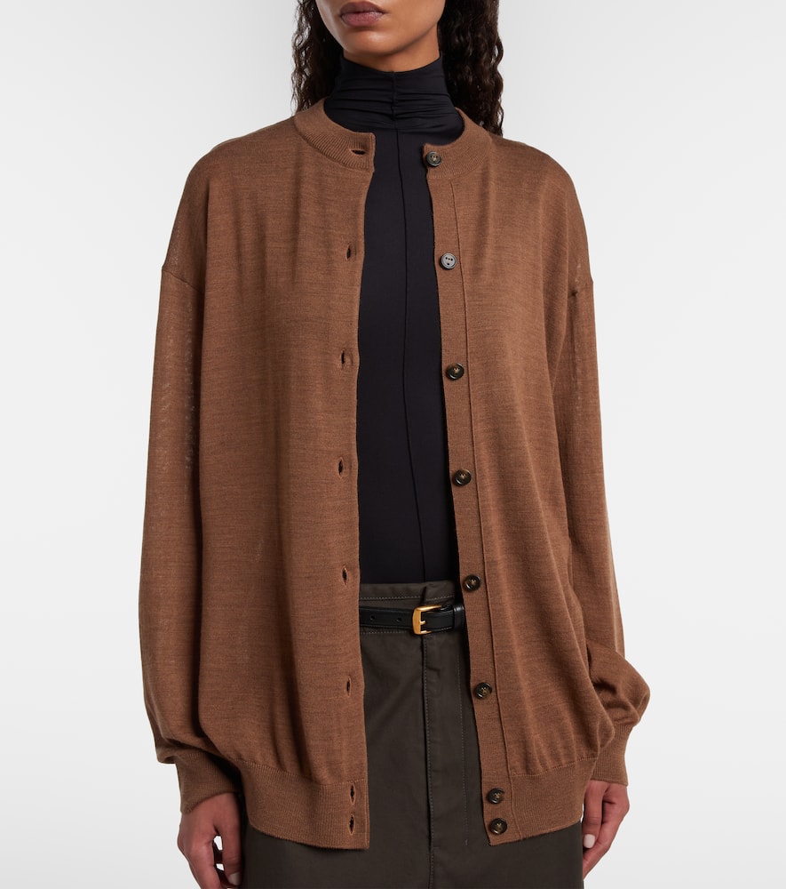 Tod's Virgin Wool Cardigan In Brown