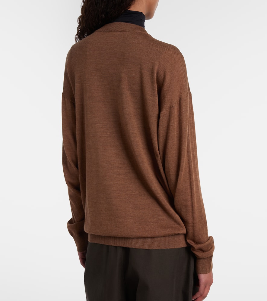 Tod's Virgin Wool Cardigan In Brown