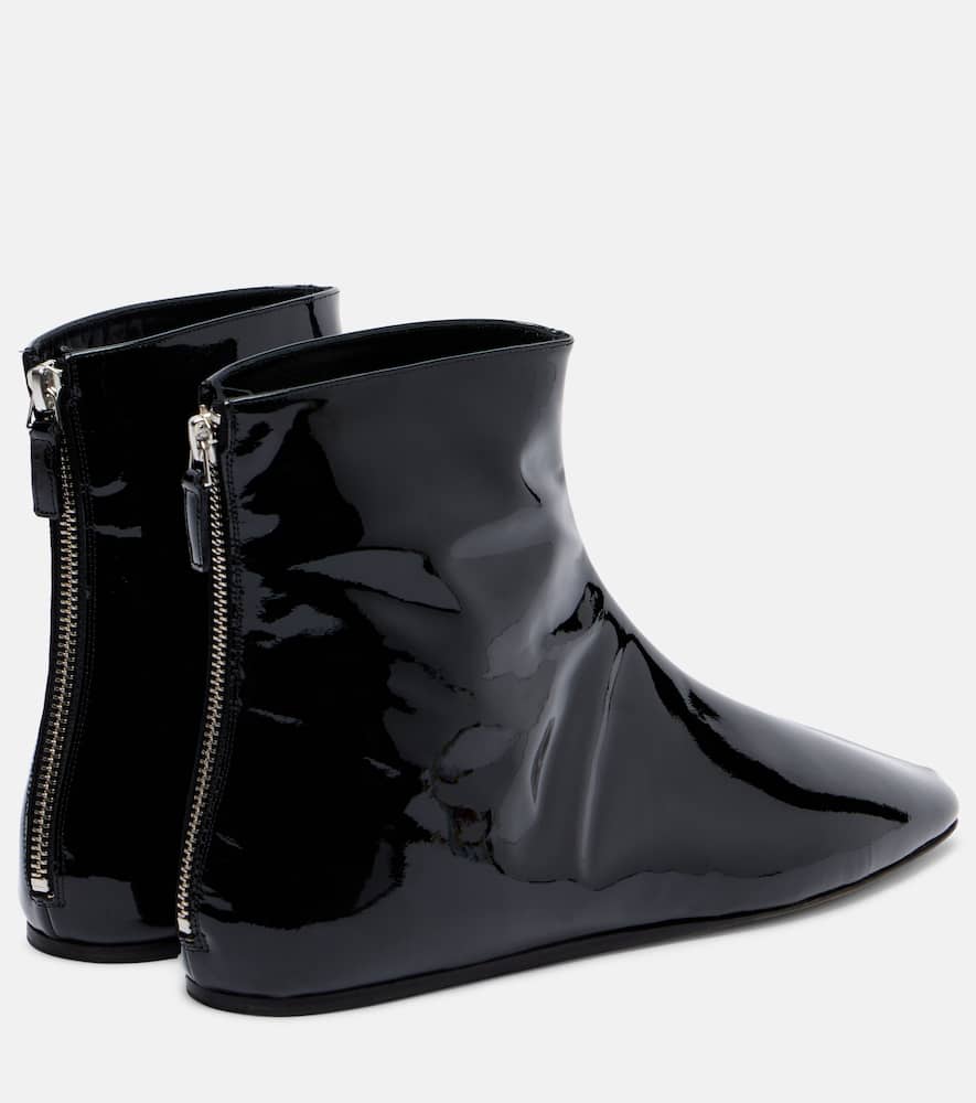 Le Monde Beryl Patent Leather Ankle Boots In Black