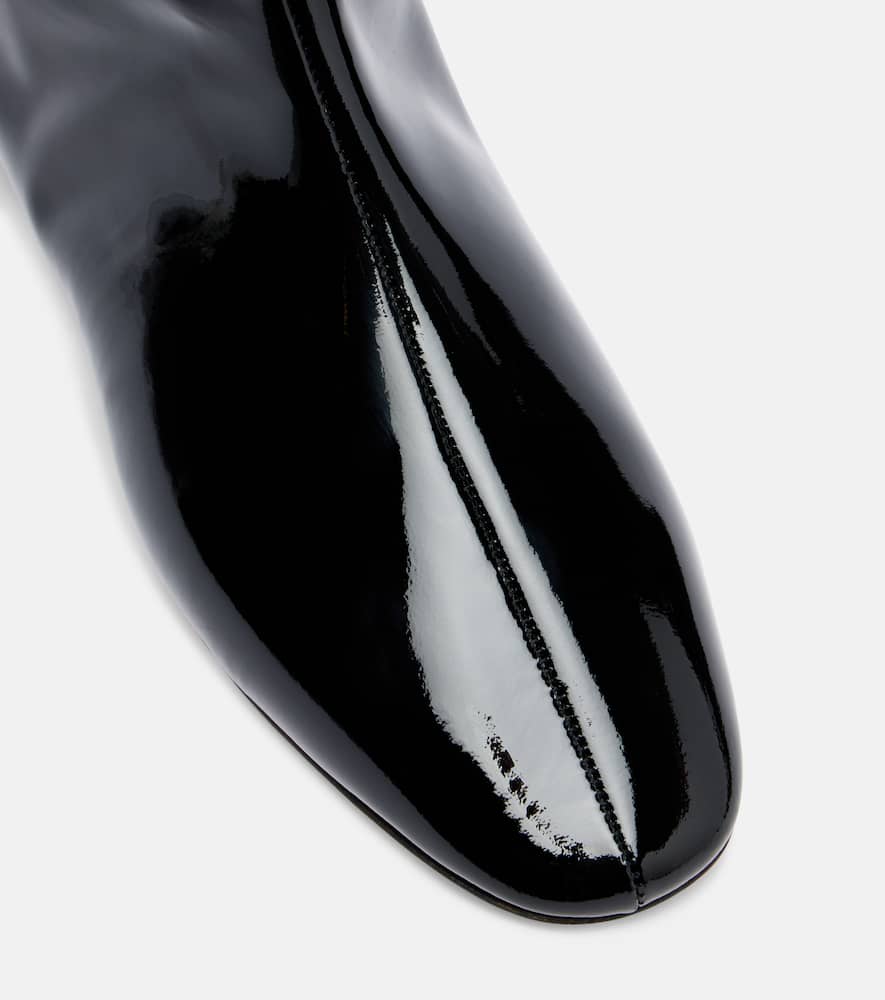 Le Monde Beryl Patent Leather Ankle Boots In Black