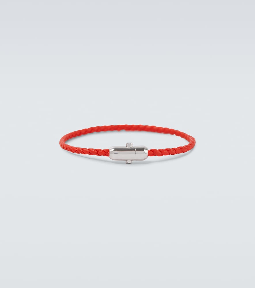 BOTTEGA VENETA Bottega Veneta Braided leather and sterling silver bracelet　ボッテガ・ヴェネタ 編み込みレザーとスターリングシルバーのブレスレット