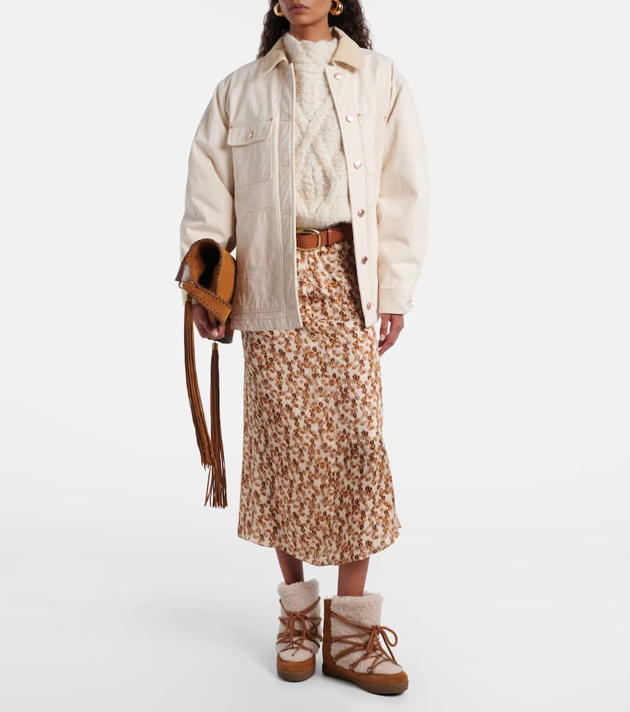 Isabel Marant Shearling And Suede Snow Boots In Brown