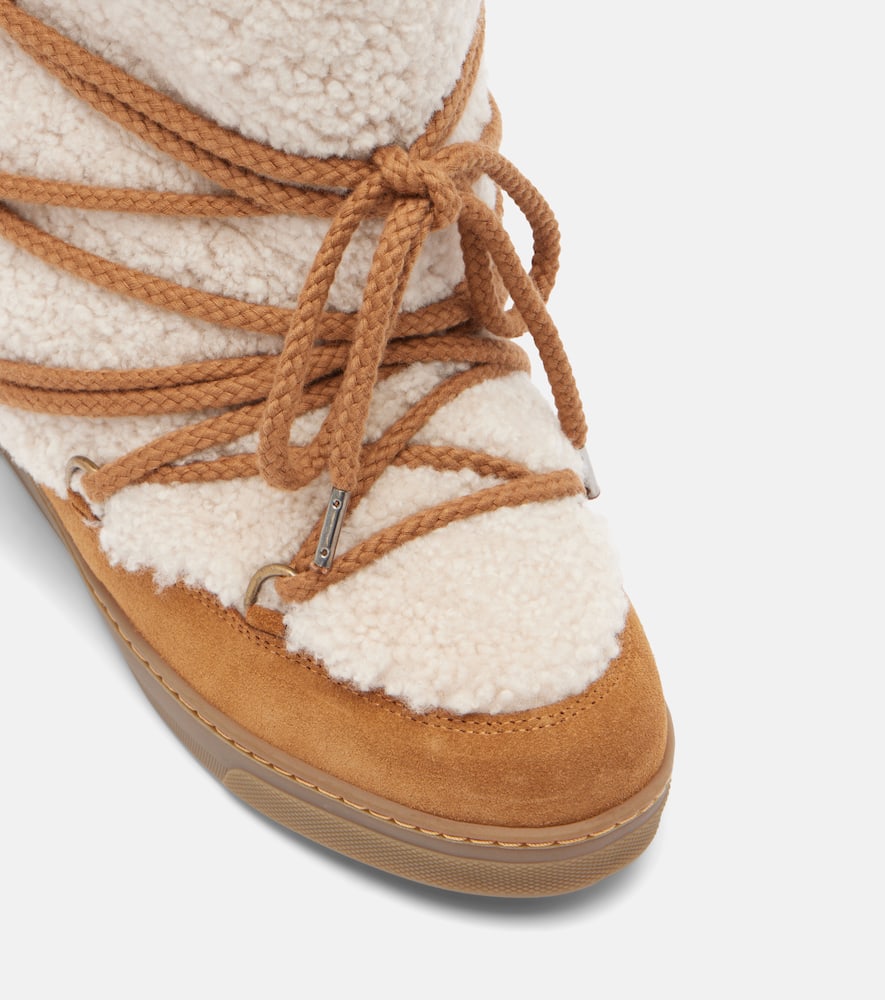 Isabel Marant Shearling And Suede Snow Boots In Brown