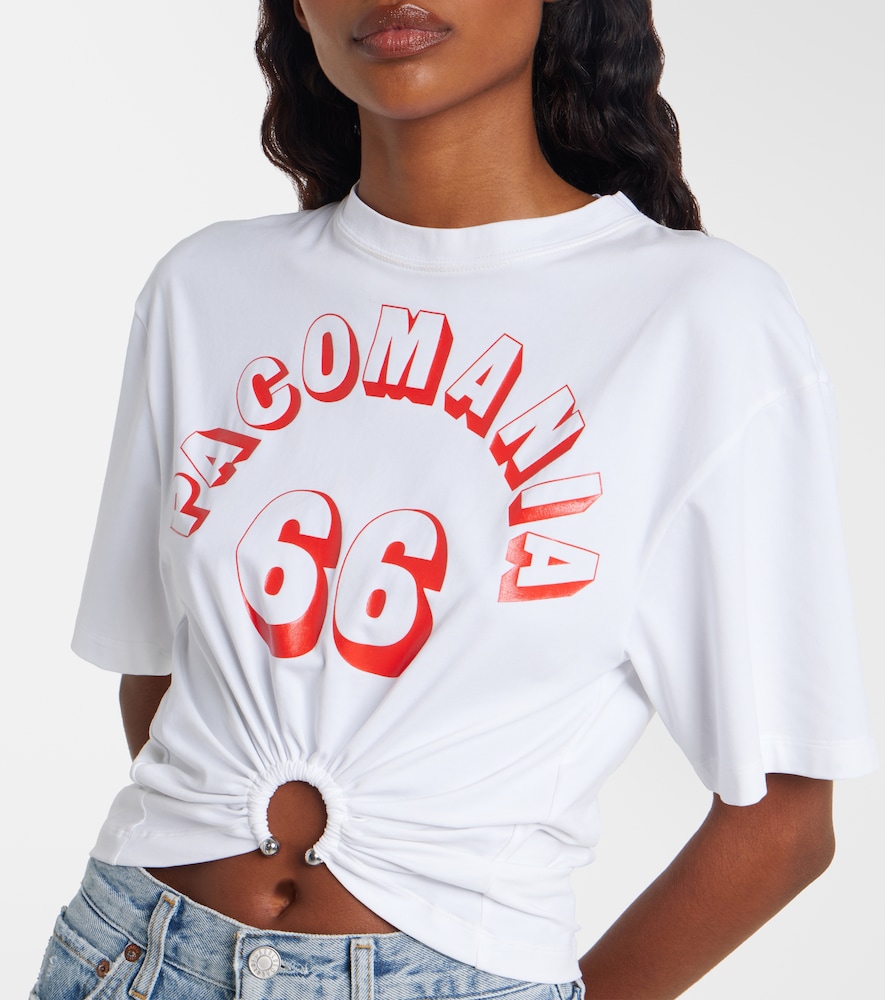 Cropped Cotton-Blend T-Shirt