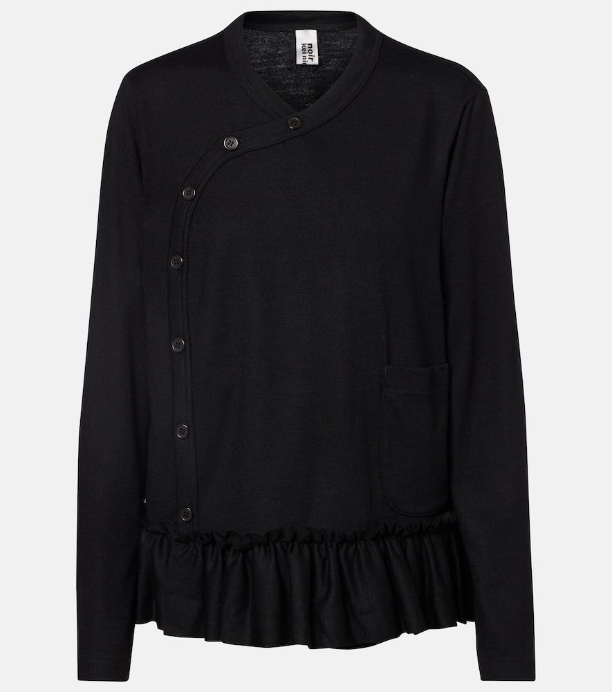 Noir Kei Ninomiya Ruffled wool top