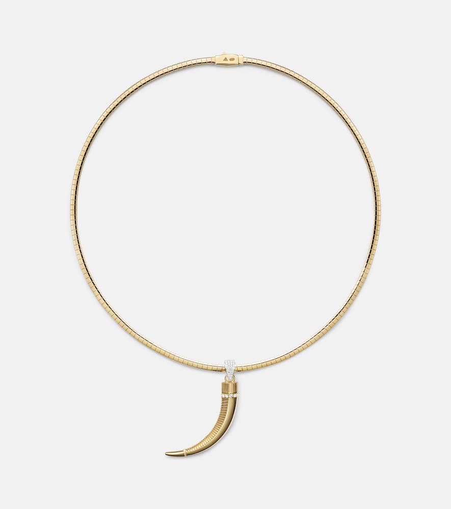 Foundrae 18kt Gold Necklace With Diamonds In Gold