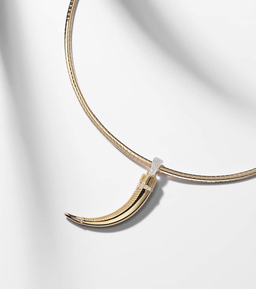 Foundrae 18kt Gold Necklace With Diamonds In Gold