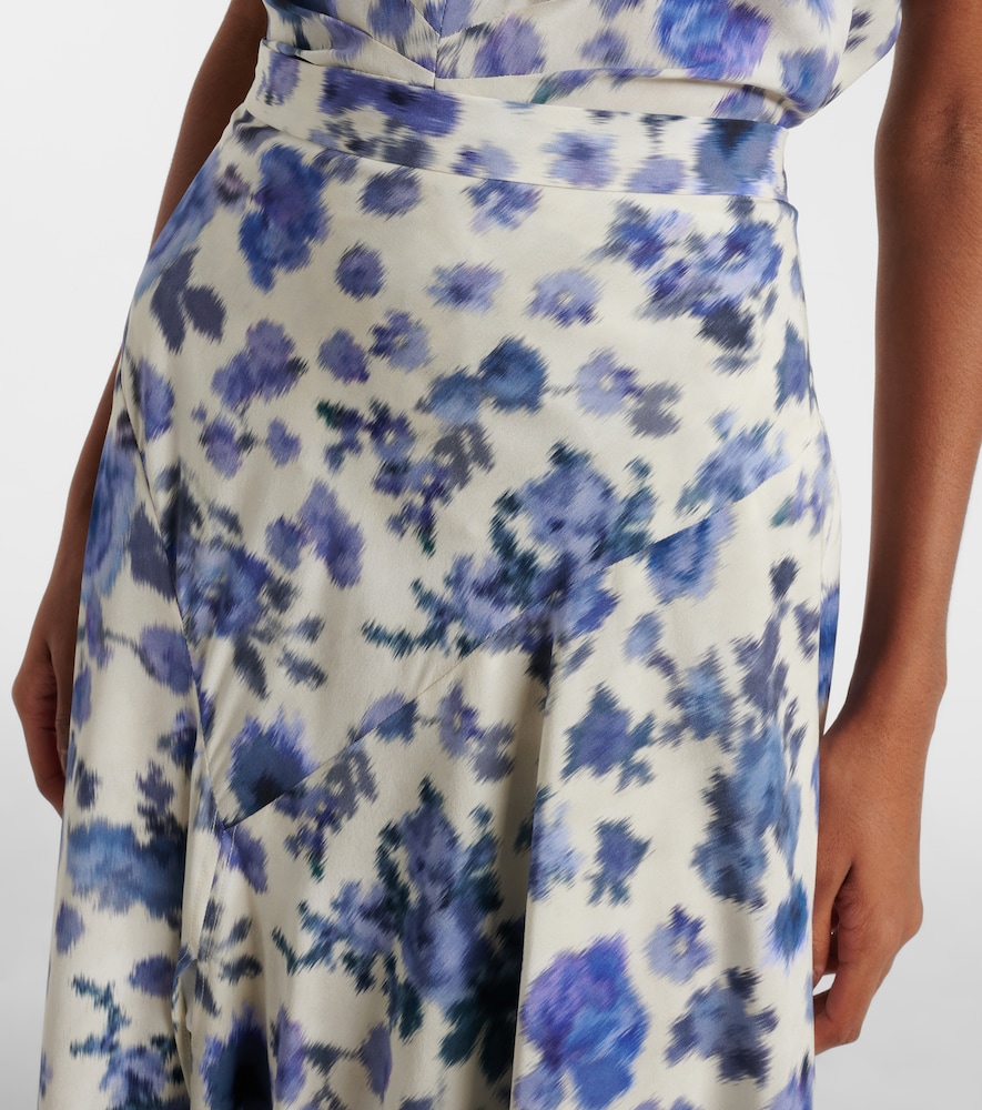  Isabel Marant Isabel Marant Sakura Floral Silk-blend Midi Skirt 