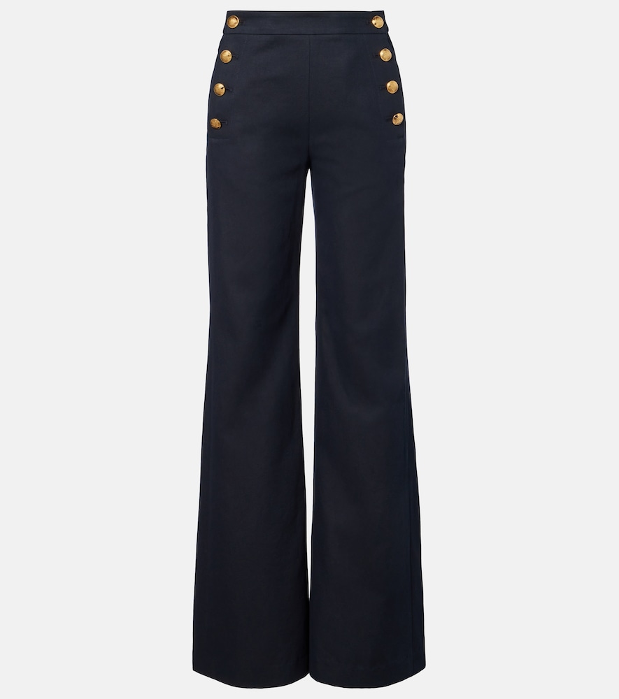 Nili Lotan Reed cotton and linen flared pants