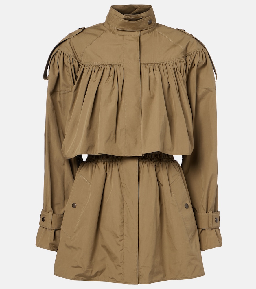 Chloé Cotton Poplin Trench Coat In Blue